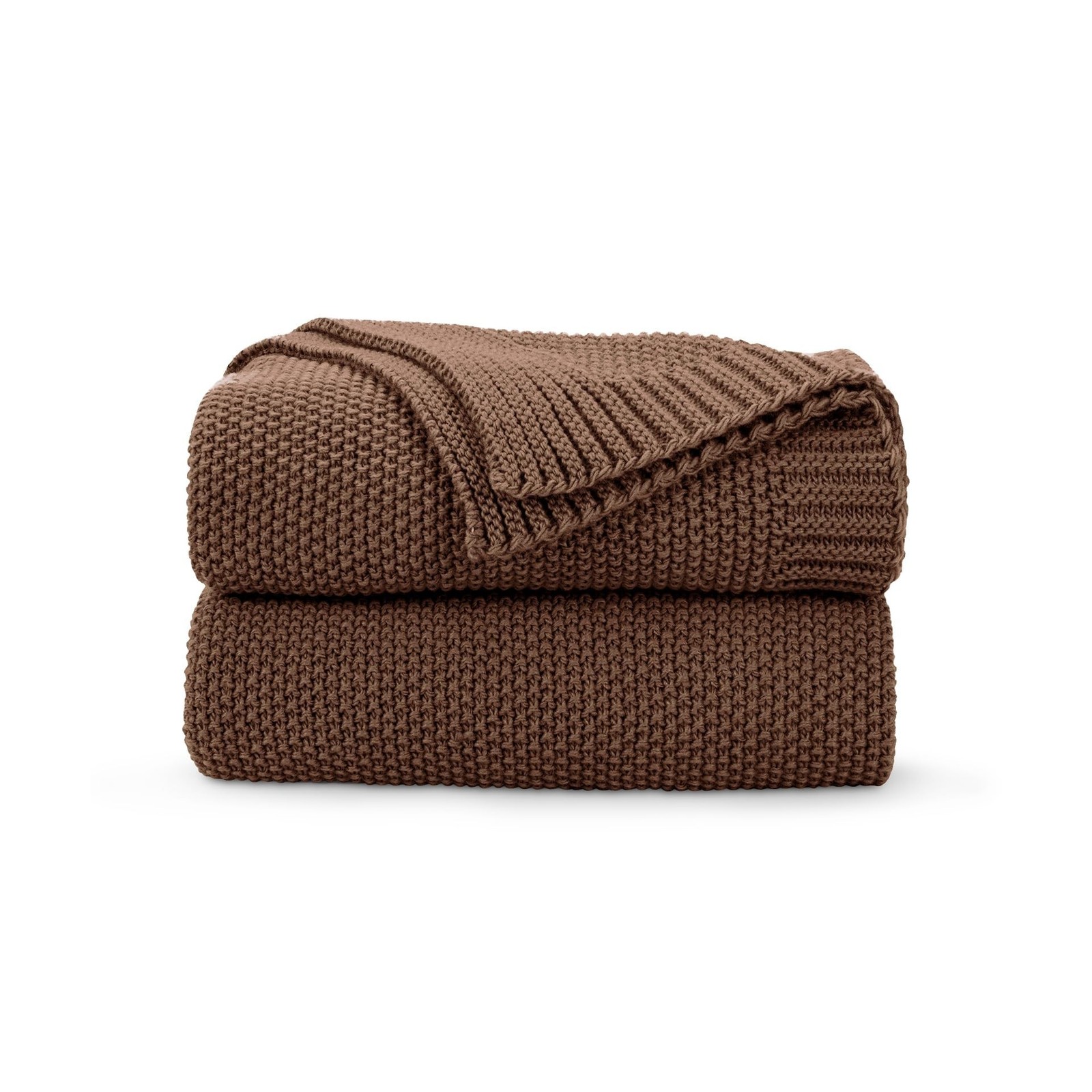 CozeCube Brown Throw Blanket for Couch, Soft Cozy Cable Knit Throw … Fast Ship