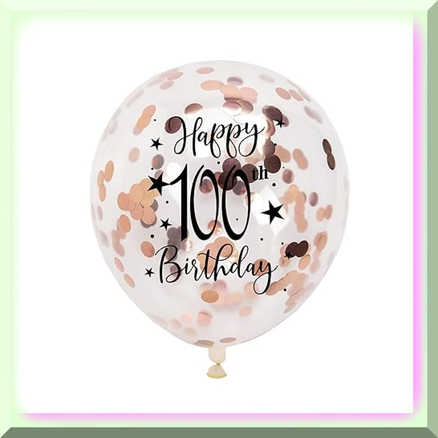 Rose Gold Latex Balloons with Confetti 12-inch