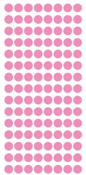 1/4″ Pink Dots Round Vinyl Color Coded Inventory Label 1/4 Inch Dot Stickers