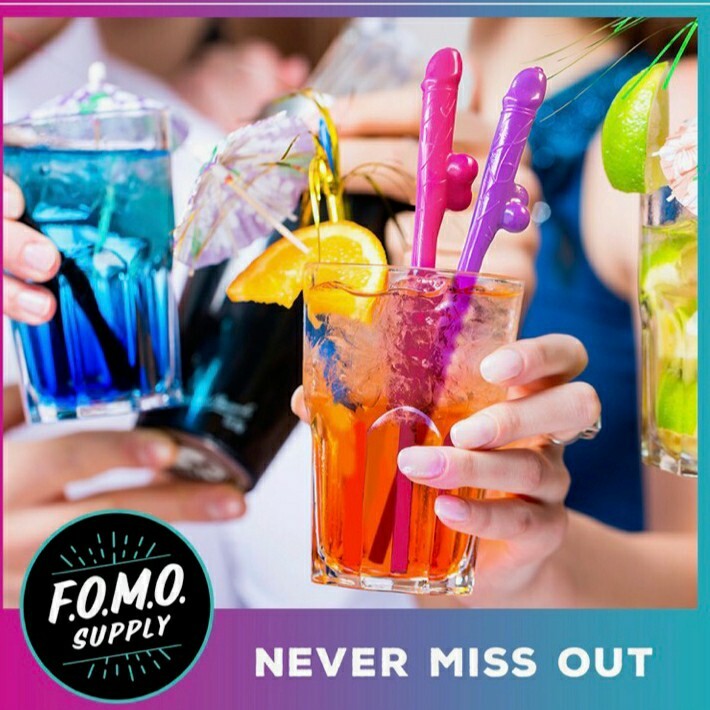 12 X 8 packs- 96 Penis Bachelorette Party Favor Dick Willy Straws