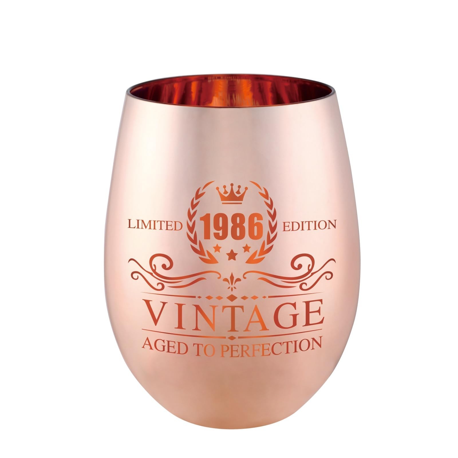 40th Birthday Gifts for Women – Vintage 1986 Wine Glass – 40th Birthday Decor…