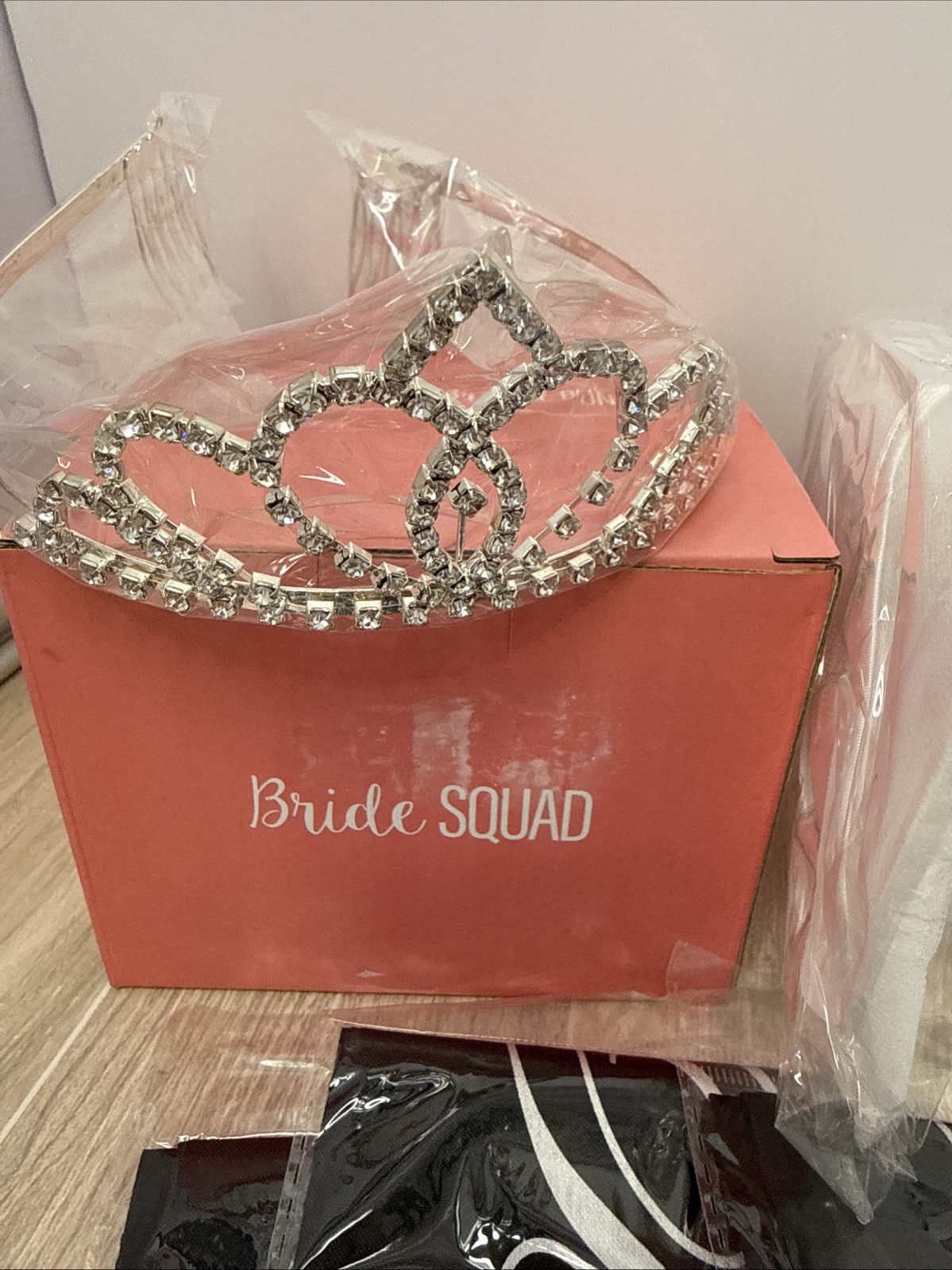 Bride Squad Bachelorette Party Bridal Kit Sashes Veil Tiara Banner