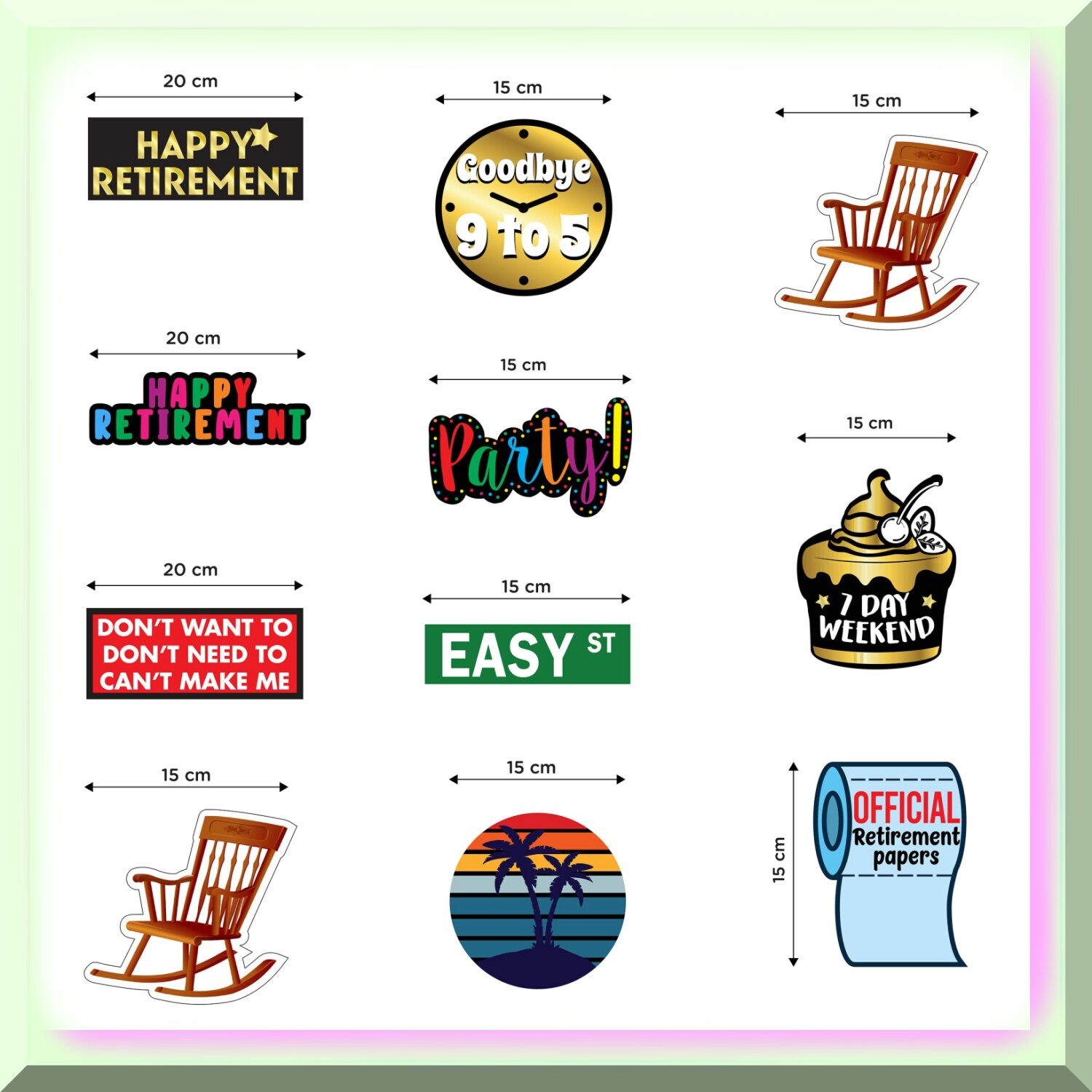 Retirement Party Hanging Swirl Decorations 25 Pieces