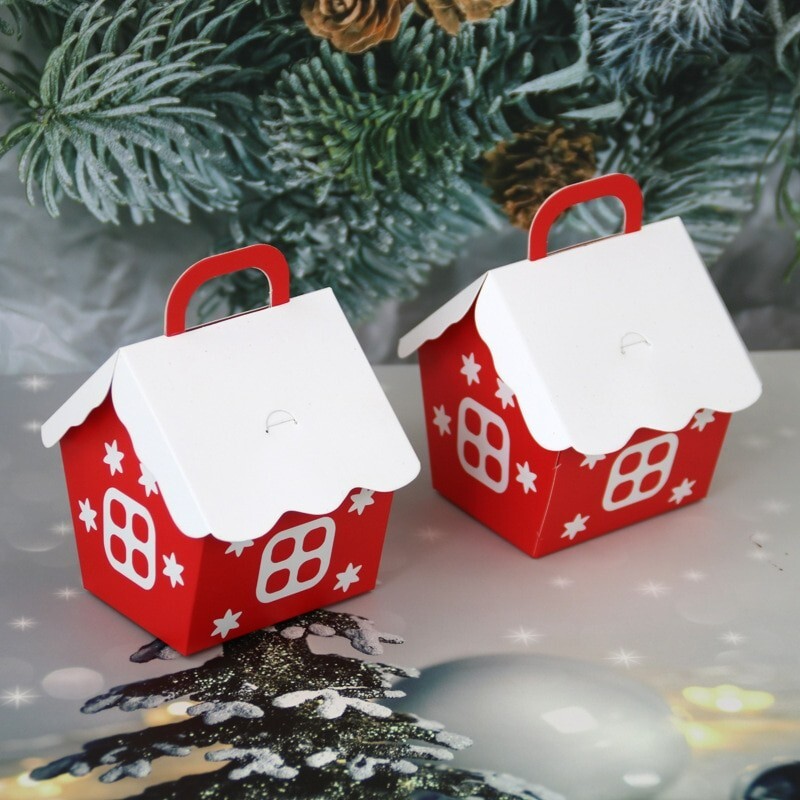 Christmas Candy Box Bags Santa Claus Gift Box Party Decoration New Year Kids Gif