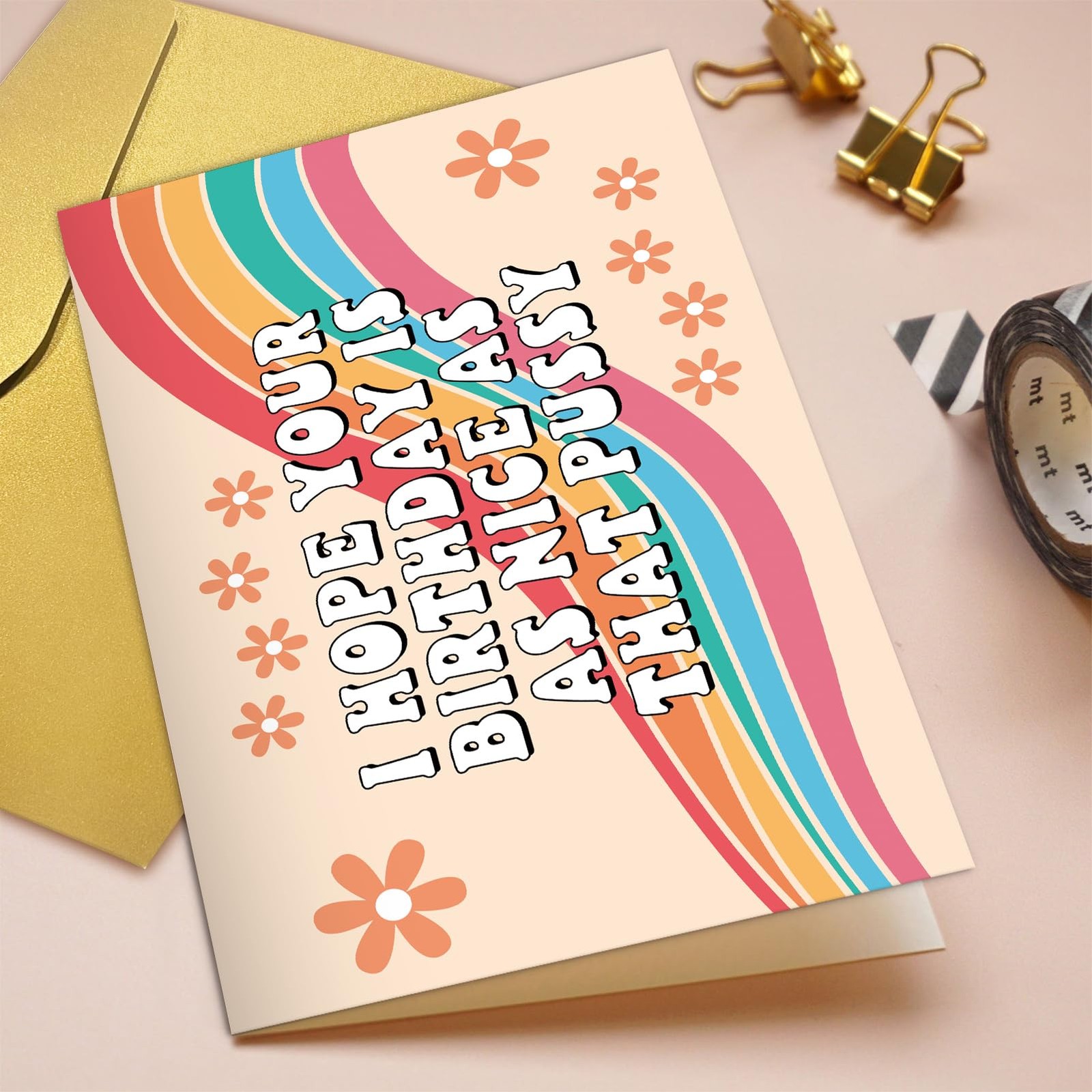 Qiliji Funny Birthday Card for Wife 8 inches x 5.3 inches, Dirty