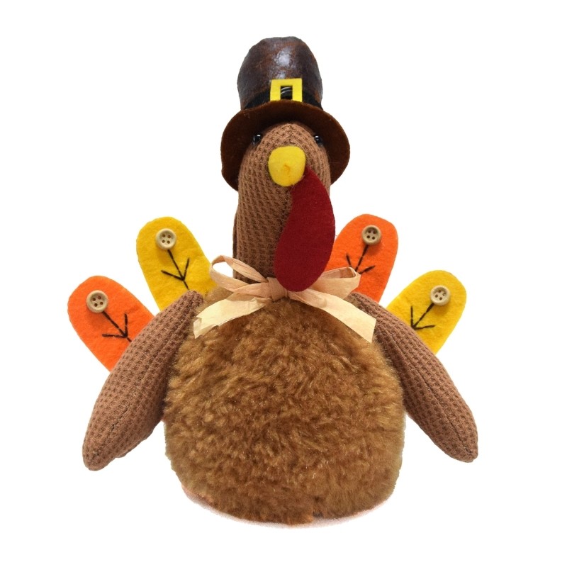 Thanksgiving Turkey Decorative Figurine Ornament Seasonal Tabletop Decoration
