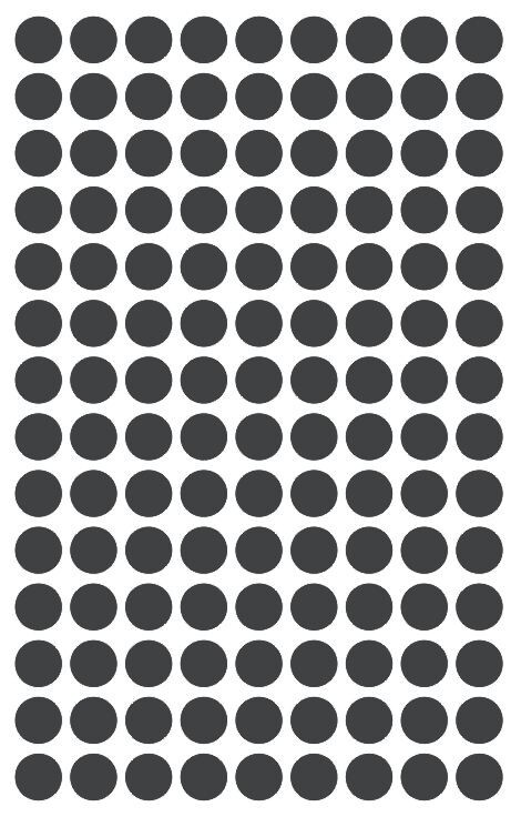 3/8″ Dots Round Vinyl Color Code Inventory Label Dot Stickers Matte Black