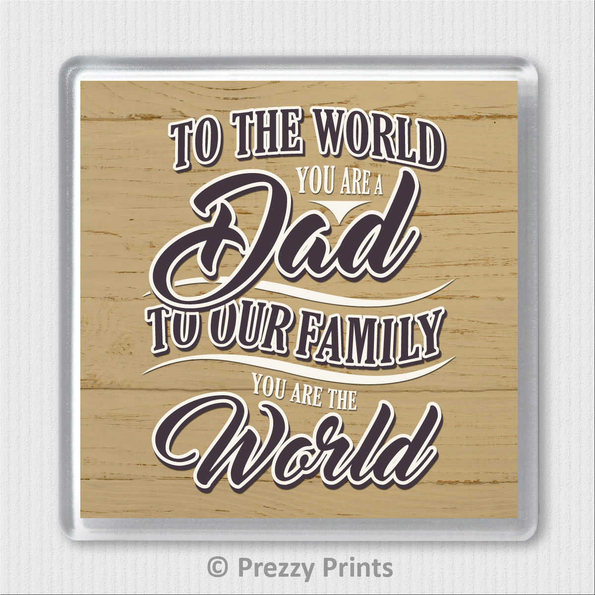 Fathers Day Drinks Coaster Gift For Dad You Are The World Cup Mat