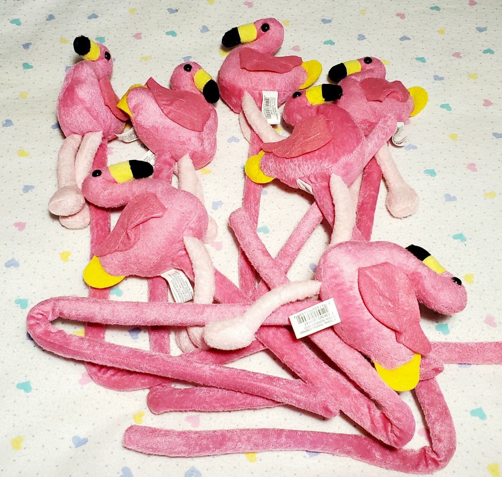 18″ Set of 7 Pink Flamingo Flexible Bender Huggers Party Tropical Gender Reveal