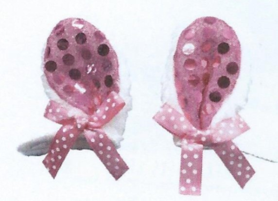 Easter Bunny Ear Hair Clips with Sequins – Pack of 2 – Easter Peter Rabbit Party