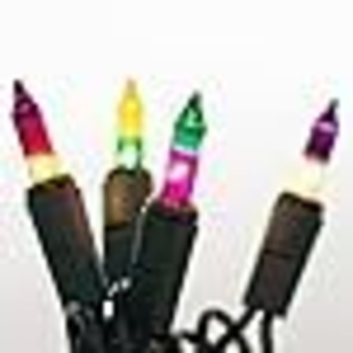 Mardi Gras Lights: 100-Light Double Color Ornament Fat Tuesday Halloween Christm