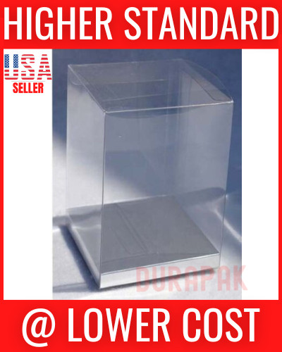24~ 7x7x9″ Clear Tuck Top PVC Box Party Favor Gift Packing w/Silver Card Bottom