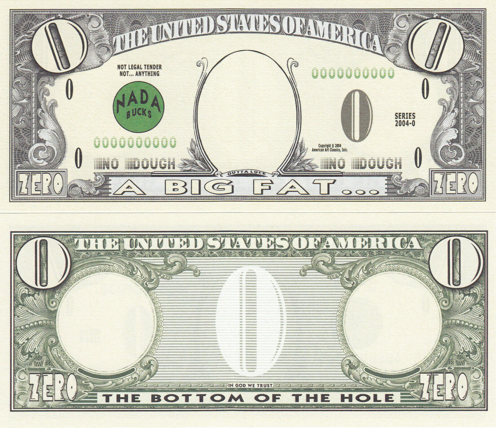 25 $0.00 Dollar Money Bills ~ yup 0, nada, nothing, worthless! ~FUNNY~