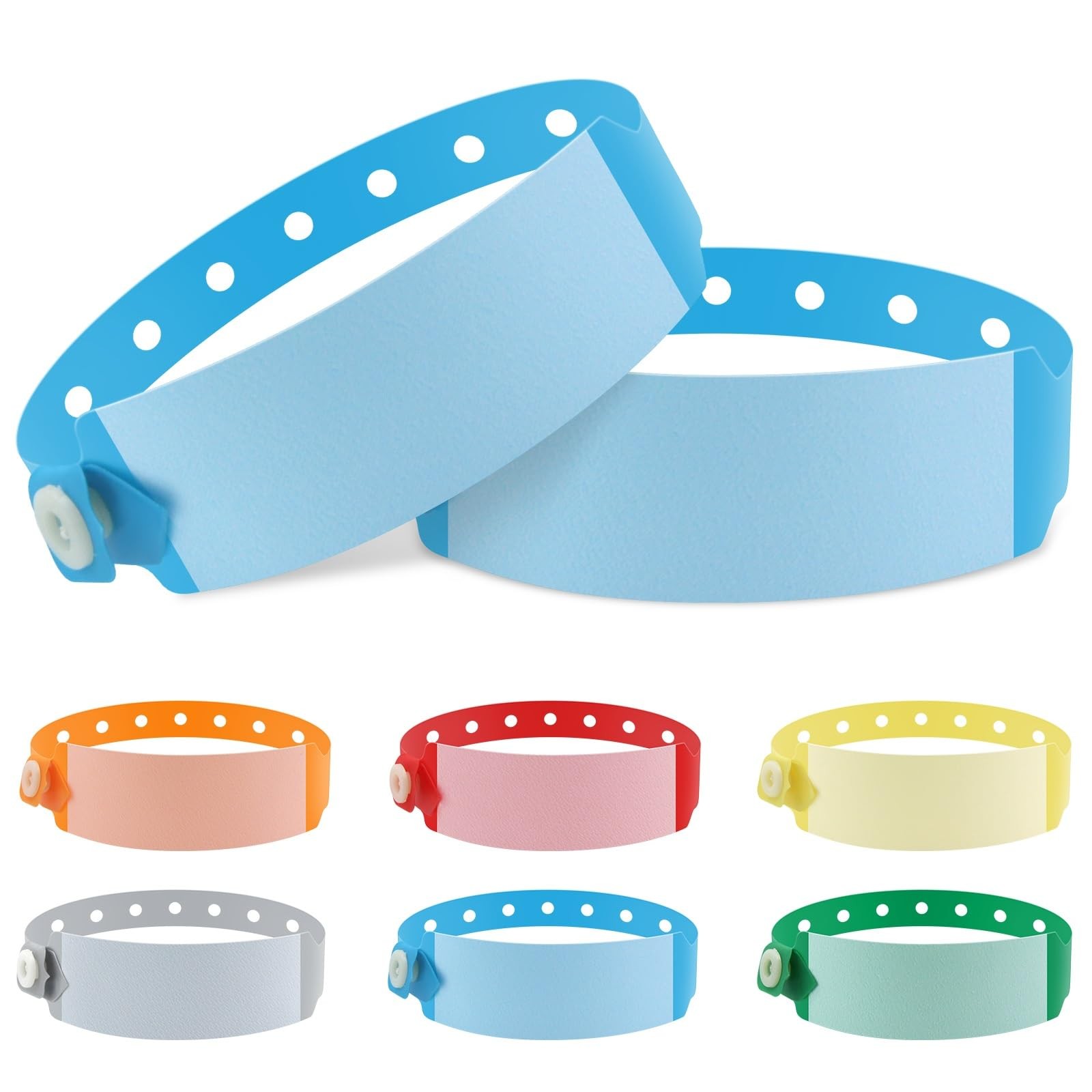 100pcs Vinyl Wristbands Hospital Identification Bands,Waterproof Adjustable M…