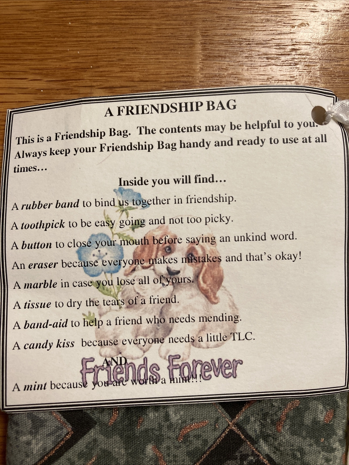 A FRIENDSHIP BAG/GIFT POUCH