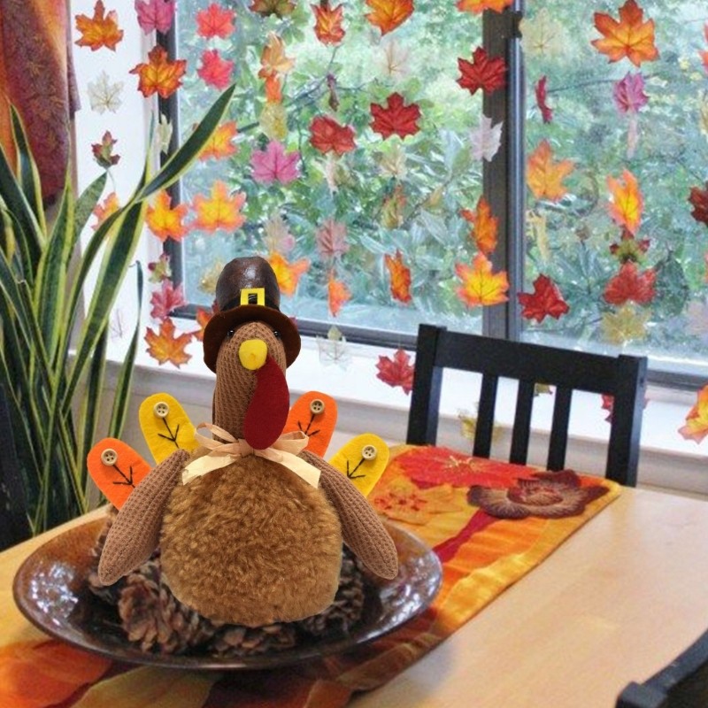 Thanksgiving Turkey Decorative Figurine Ornament Seasonal Tabletop Decoration