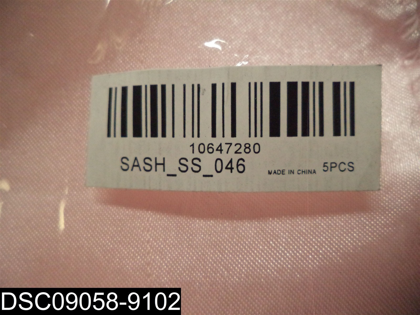 QTY=1 pack of 5: SASH_SS_046 Rose Gold Satin Chair Sashs