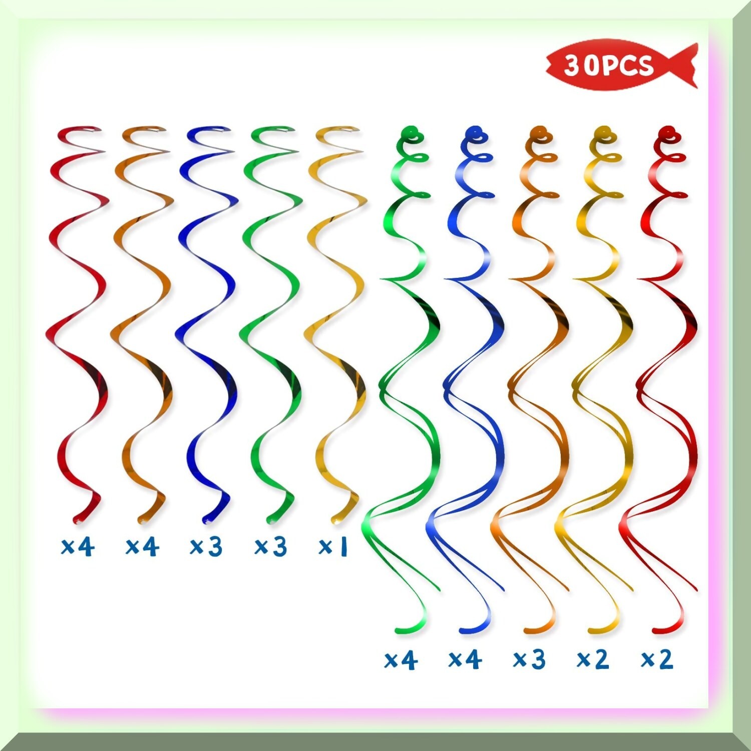 Party Hanging Swirl Decorations Kit for Kids