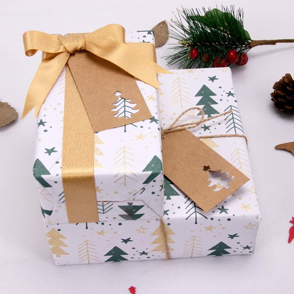 Gift Tags with Holes Present Wrap Tag Paper Twine Vintage Label Christmas 100pcs