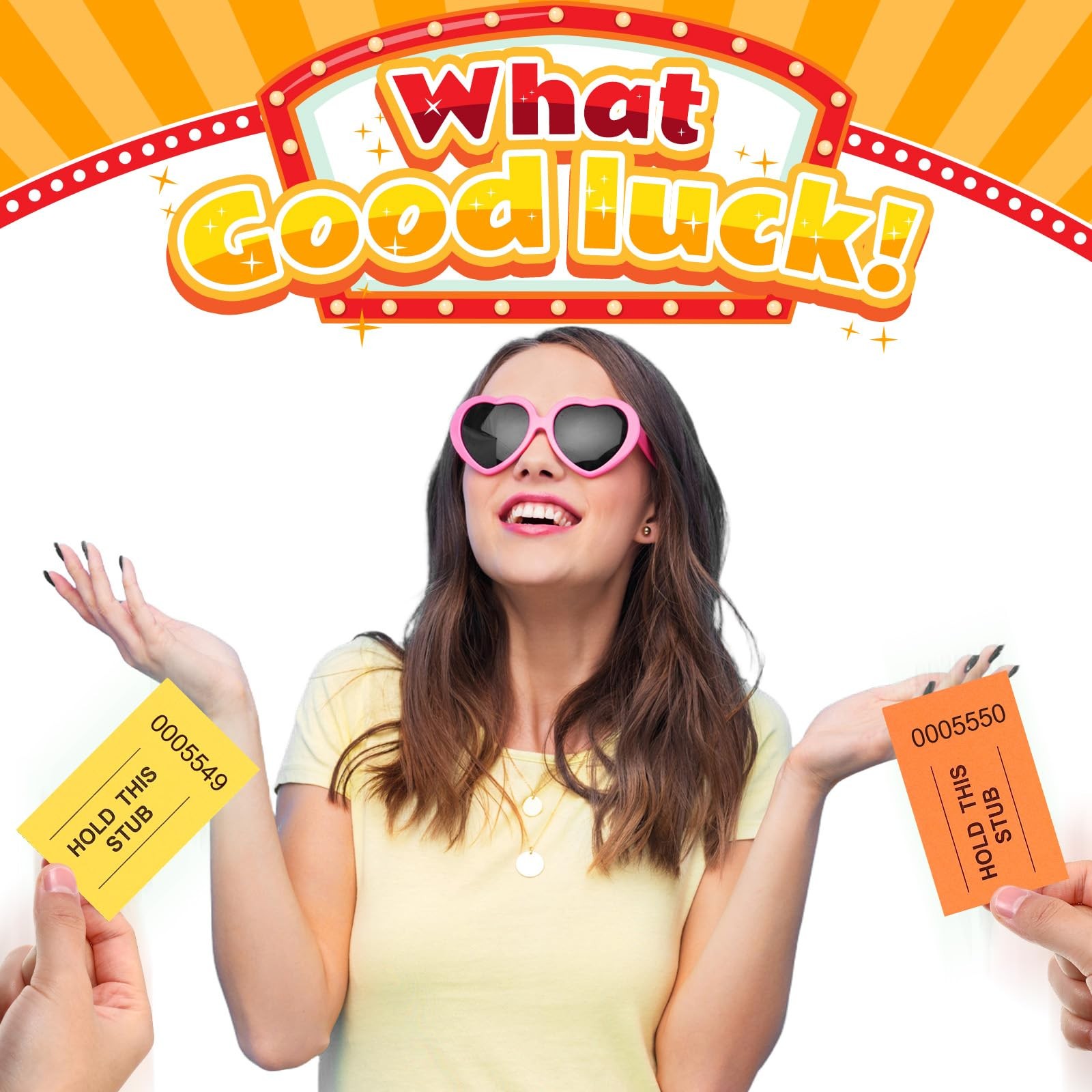 504 PCS Mixed Color 15 Bid Raffle Tickets Chinese Basket Auction Sheets