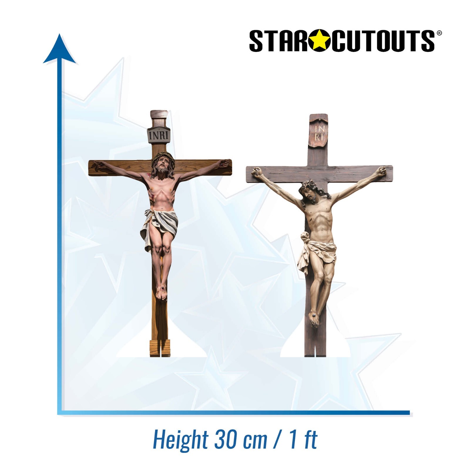 Jesus Christ Table Top Cardboard Cutouts Pack of 2 Desk Shelf Standees 30cm Tall