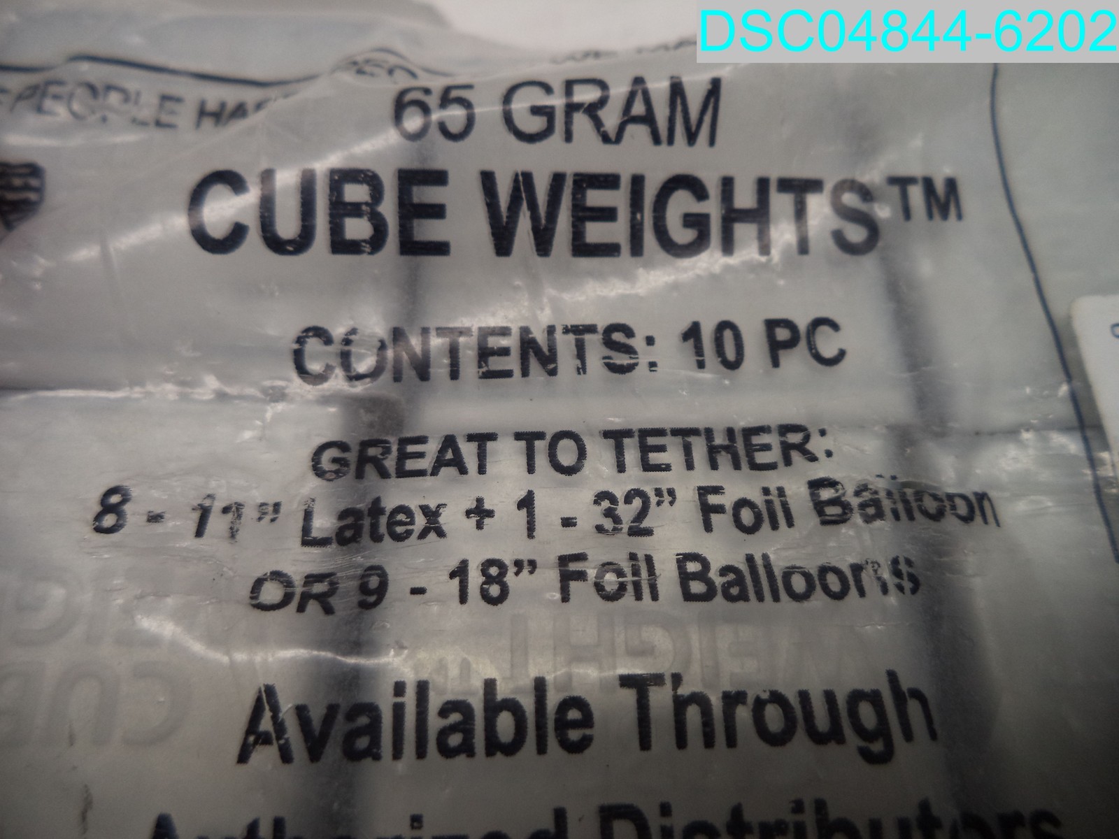 QTY=10: Creative Balloons Cube Weight 65 g Metallic Silver 094922391537