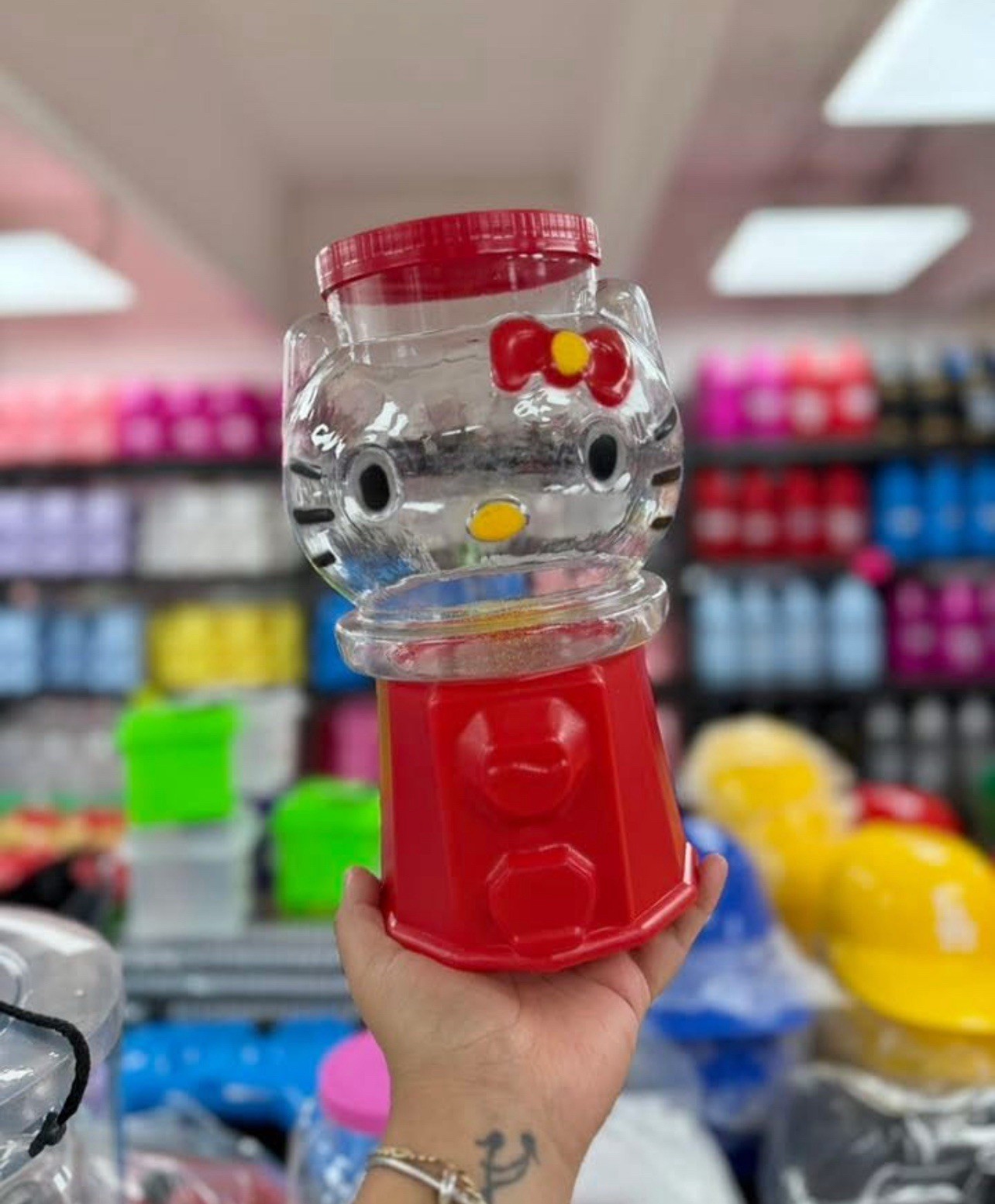 Hello Kitty Chiclera Plastic Dummy Gumball Machine Centerpiece Party Piñata 10Pk