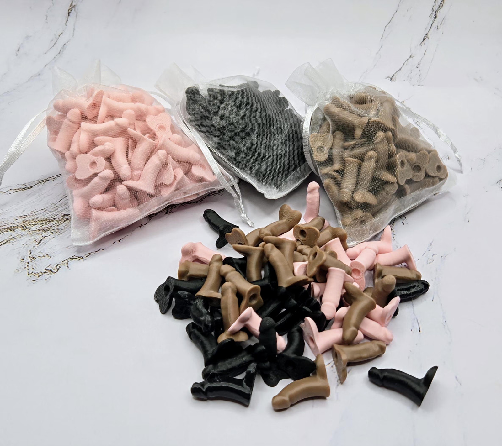 Bag of Mixed D***s Large ~280 pcs Bulk Mini Penis Bachelorette Party Favors Gag