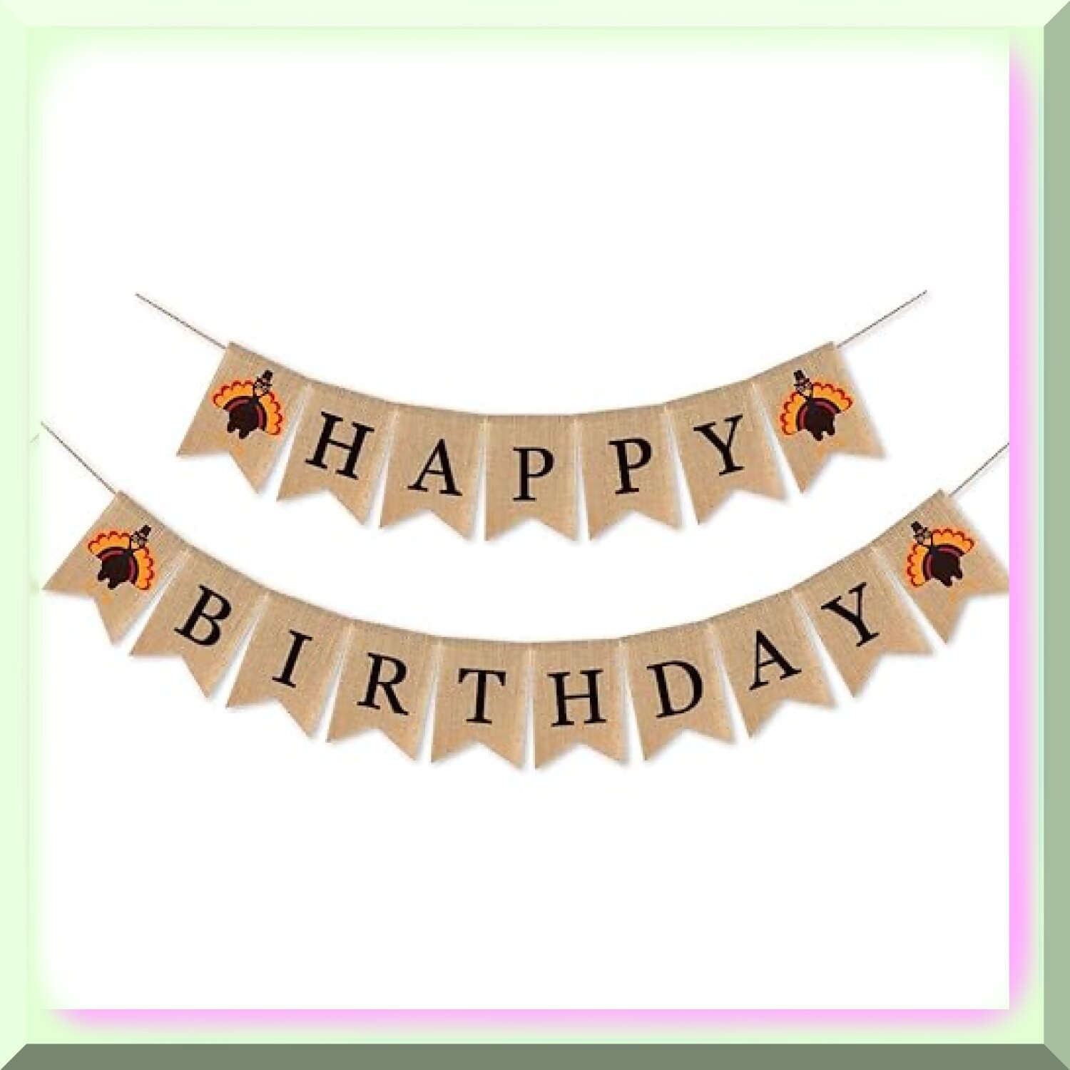 Rustic Burlap Party Bunting Eco-Friendly Garland