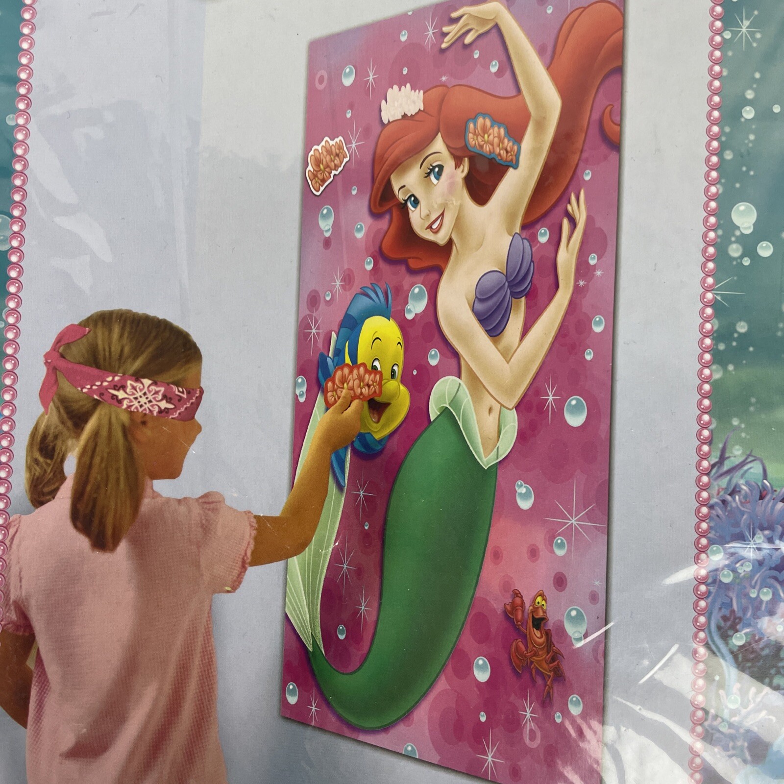 Disney Vintage Little Mermaid Original Party Game Hallmark New Ariel Stickers