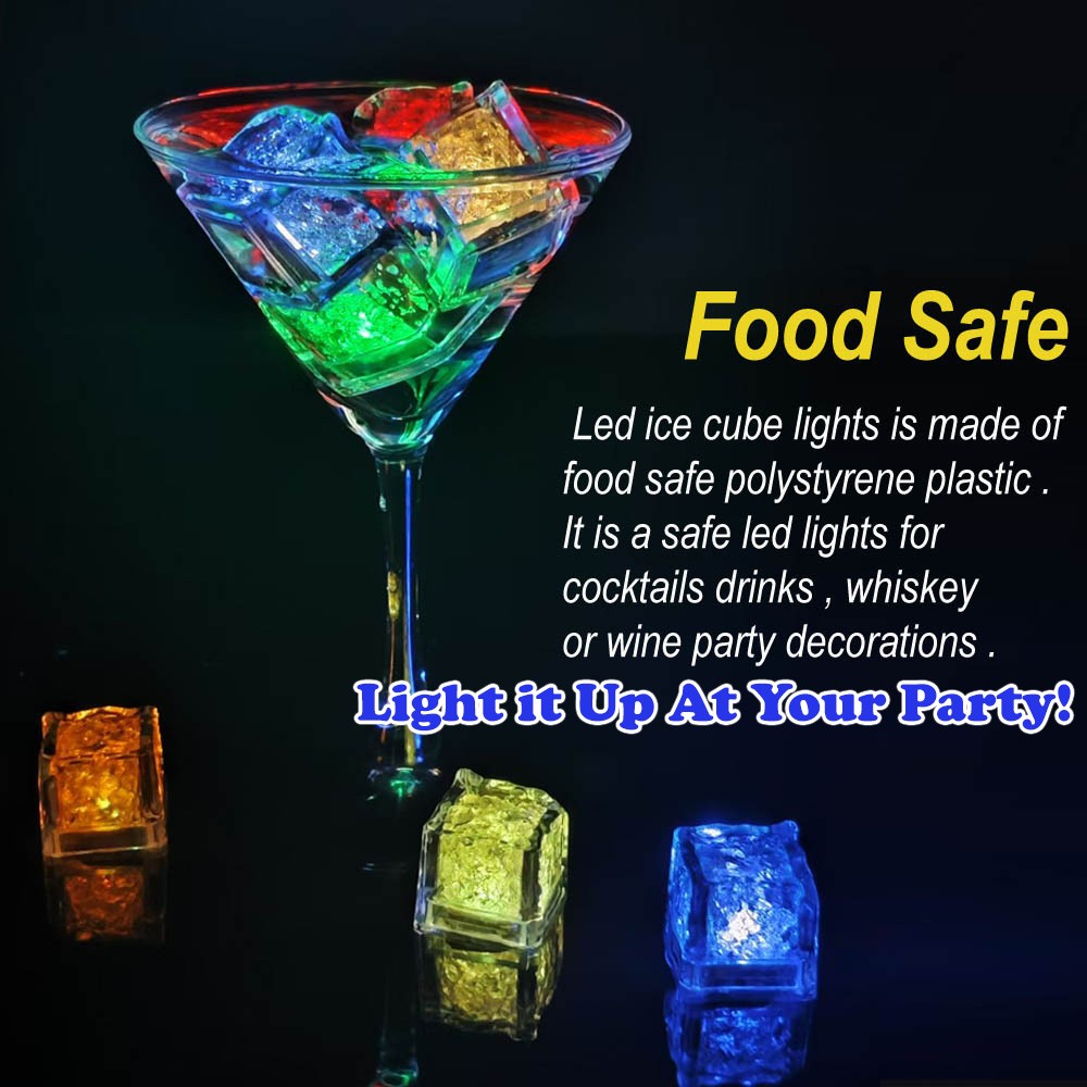 Glowing Ice Cube Lights Fast Flash & Slow Flash, Bar Night Club Party Xmas Decor
