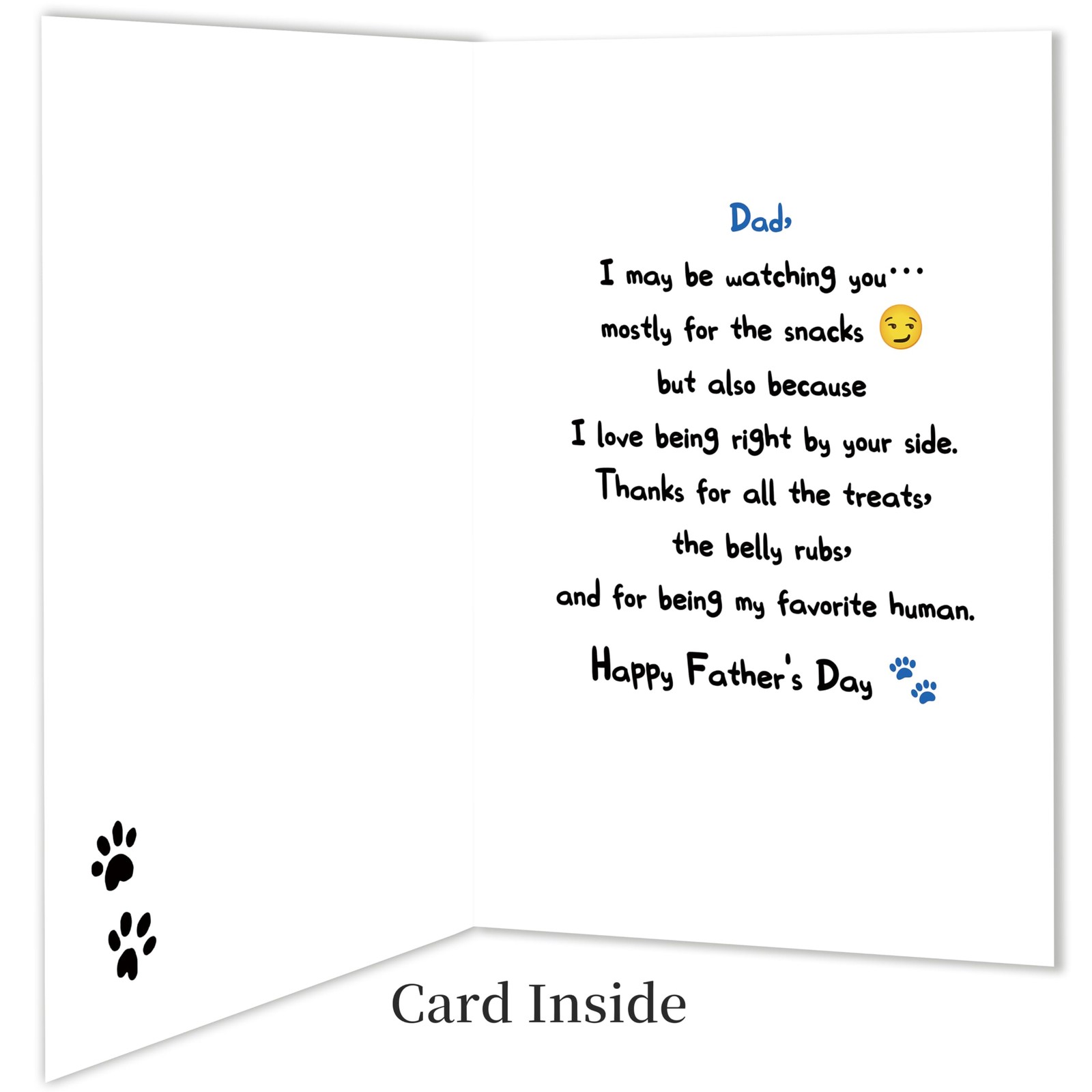 IDU Fathers Day Card from Dog, Dog Dad 7 x 5inches, ZN-507
