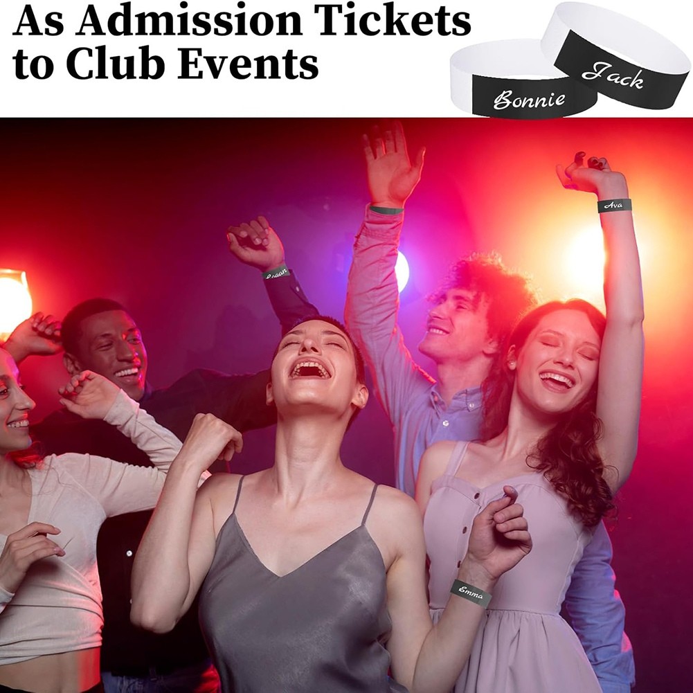 Bands for Events,200Pcs Party Wrist Bands Self-Adhesive Event Wristband7201