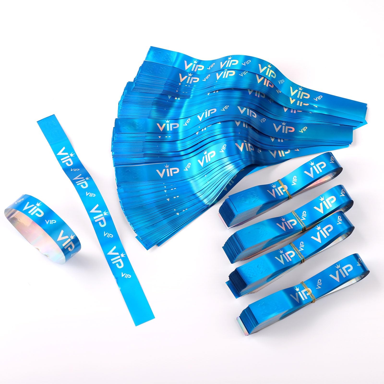 500pcs VIP Plastic Wristbands Blue VIP Armbands for Events Entrance Music Fes…
