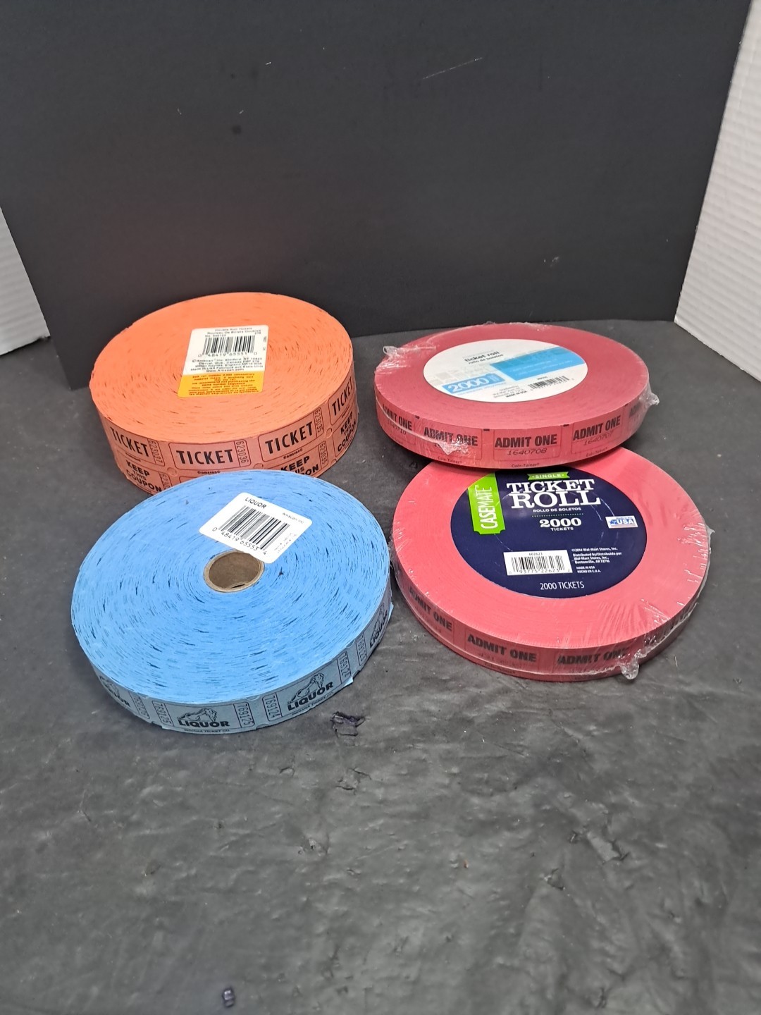 ❤4 Rolls of Admit Liquor Raffle Tickets 2000 Ct See Photos