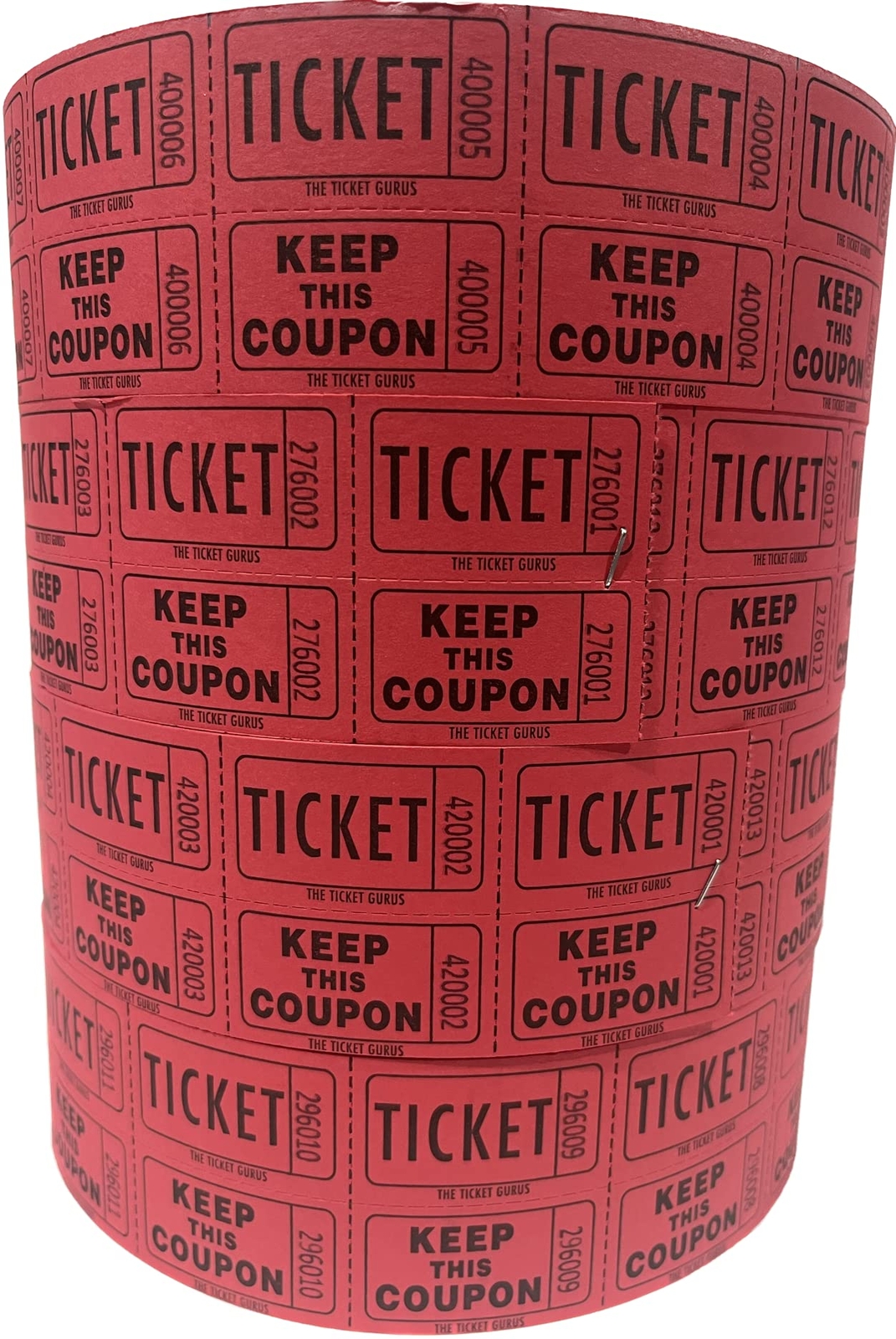 -Raffle Tickets – 4 Rolls of 2000 Double Tickets 8000 Total 50/50 Raffle Tick…