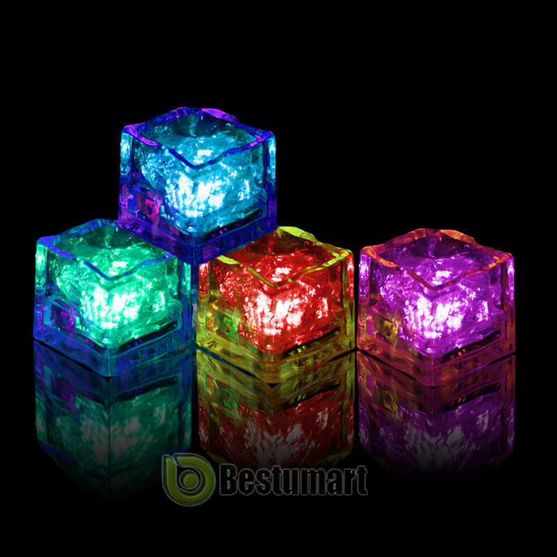 Luces Led en Cubos de Hielo para Fiestas, Bares Bodas Club 4/20Pcs reutilizables