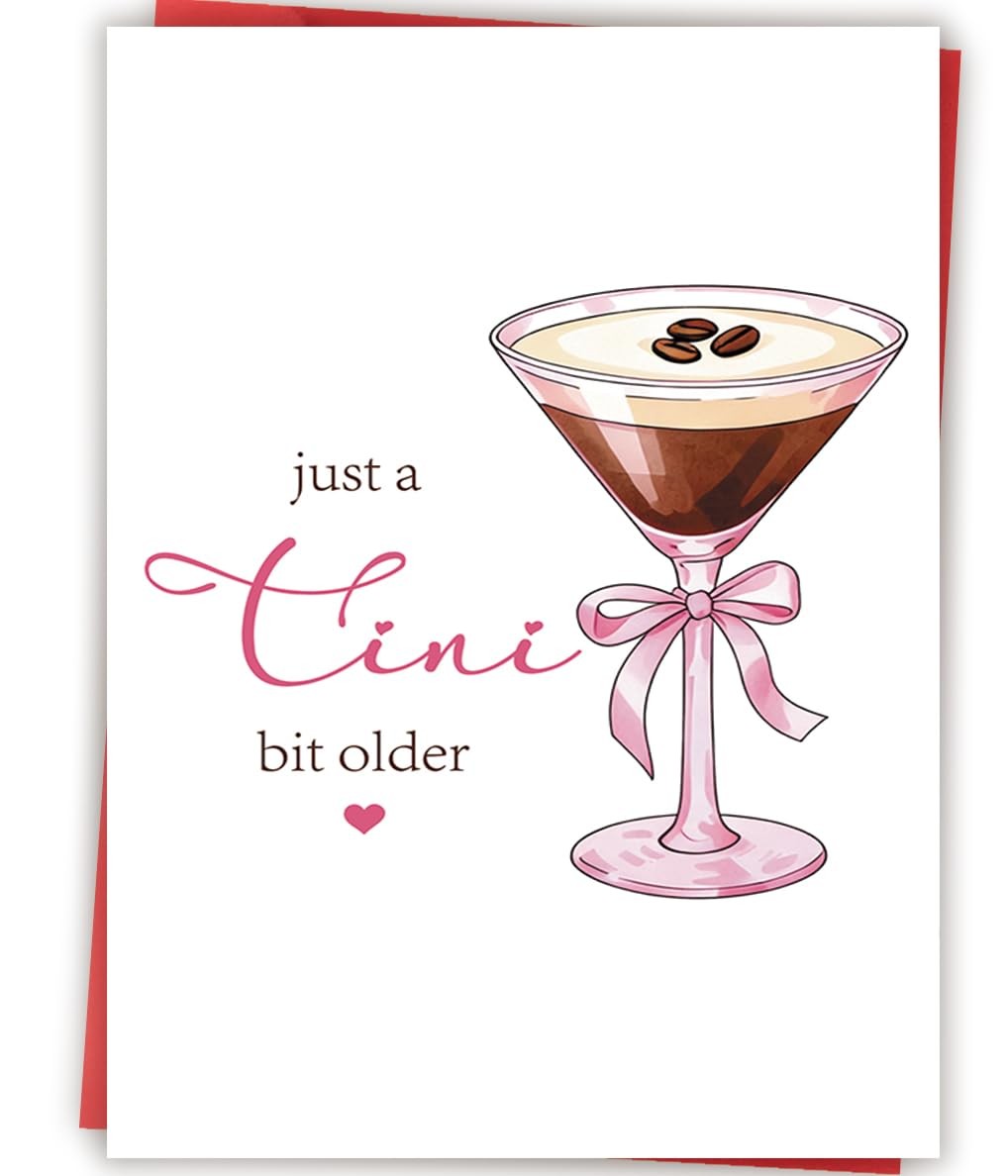 Amorista Just a Tini Bit Older Birthday Card, Funny Espresso A5, Multi