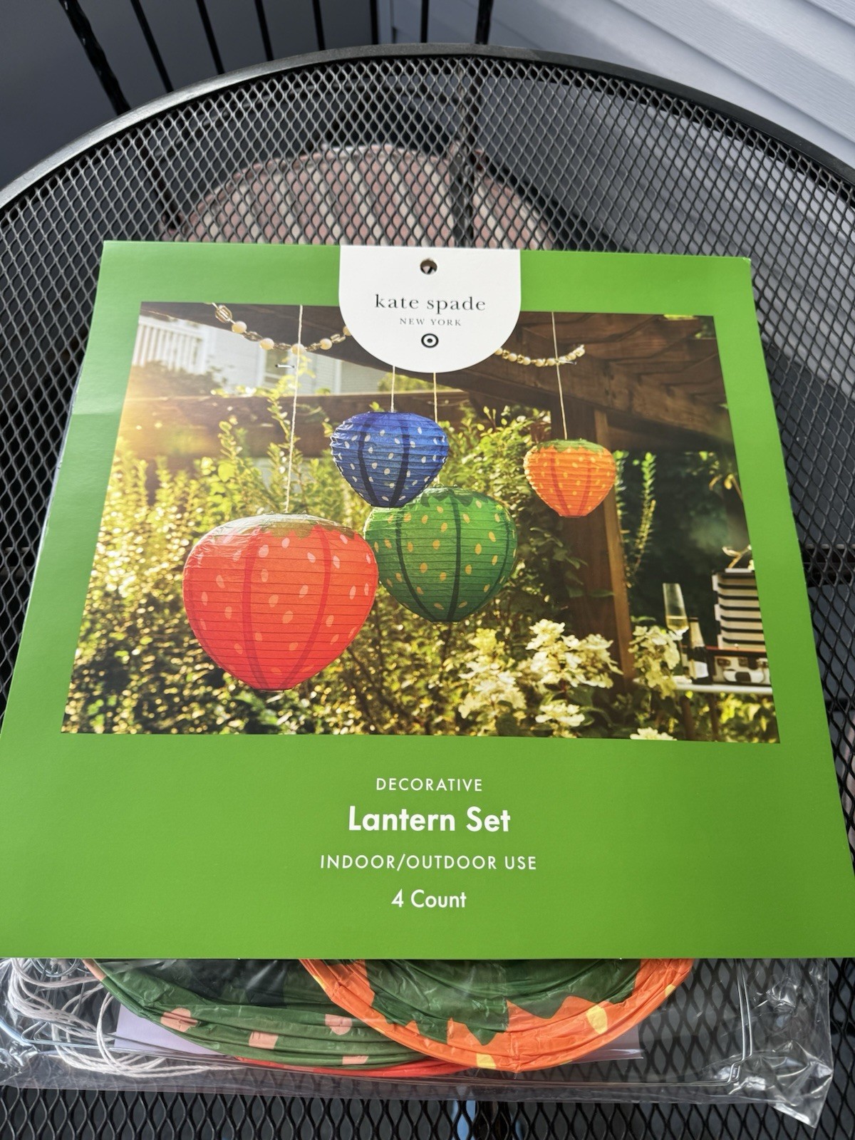 Kate Spade New York x Target Strawberry Indoor Outdoor Lantern Set Of 4**NEW