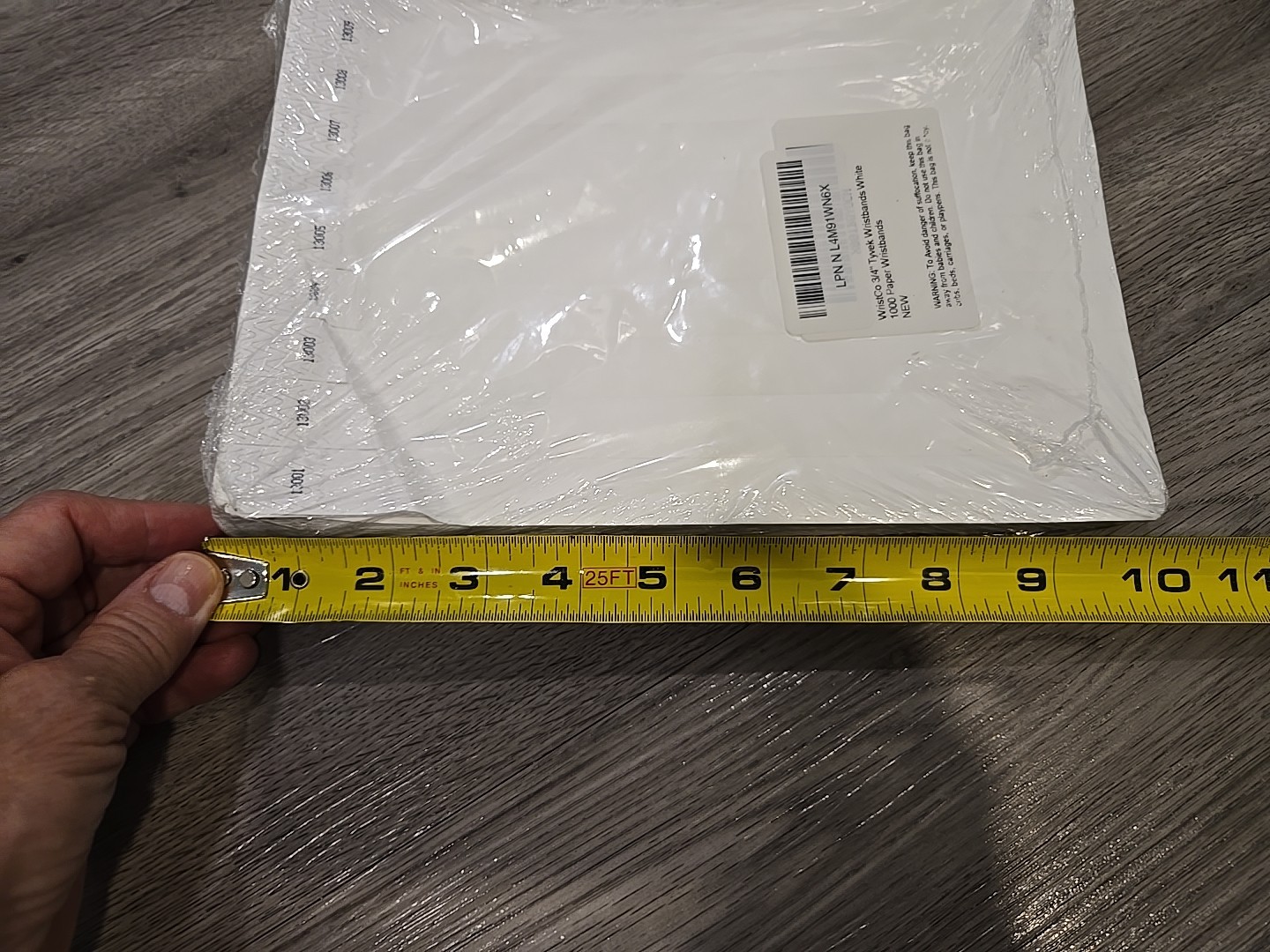 NEW SEALED PACKAGE TYVEK NUMBERED FOR EVENTS 1000 3/4″ WHITE PAPER WRISTBANDS