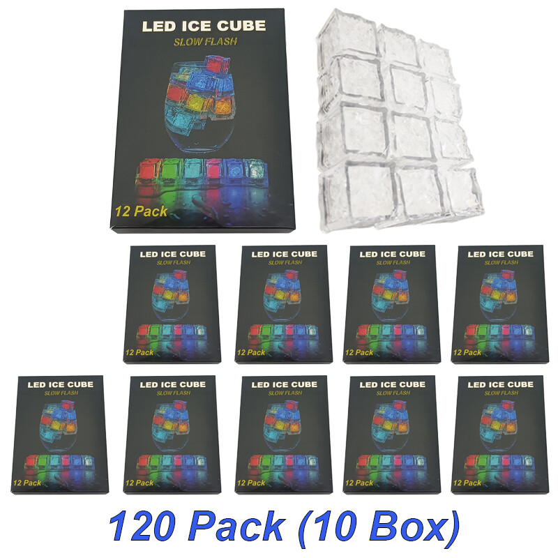 120Pack Light Up Ice Cubes for Drinks, Multi Color Led Ice Cube Changing lights