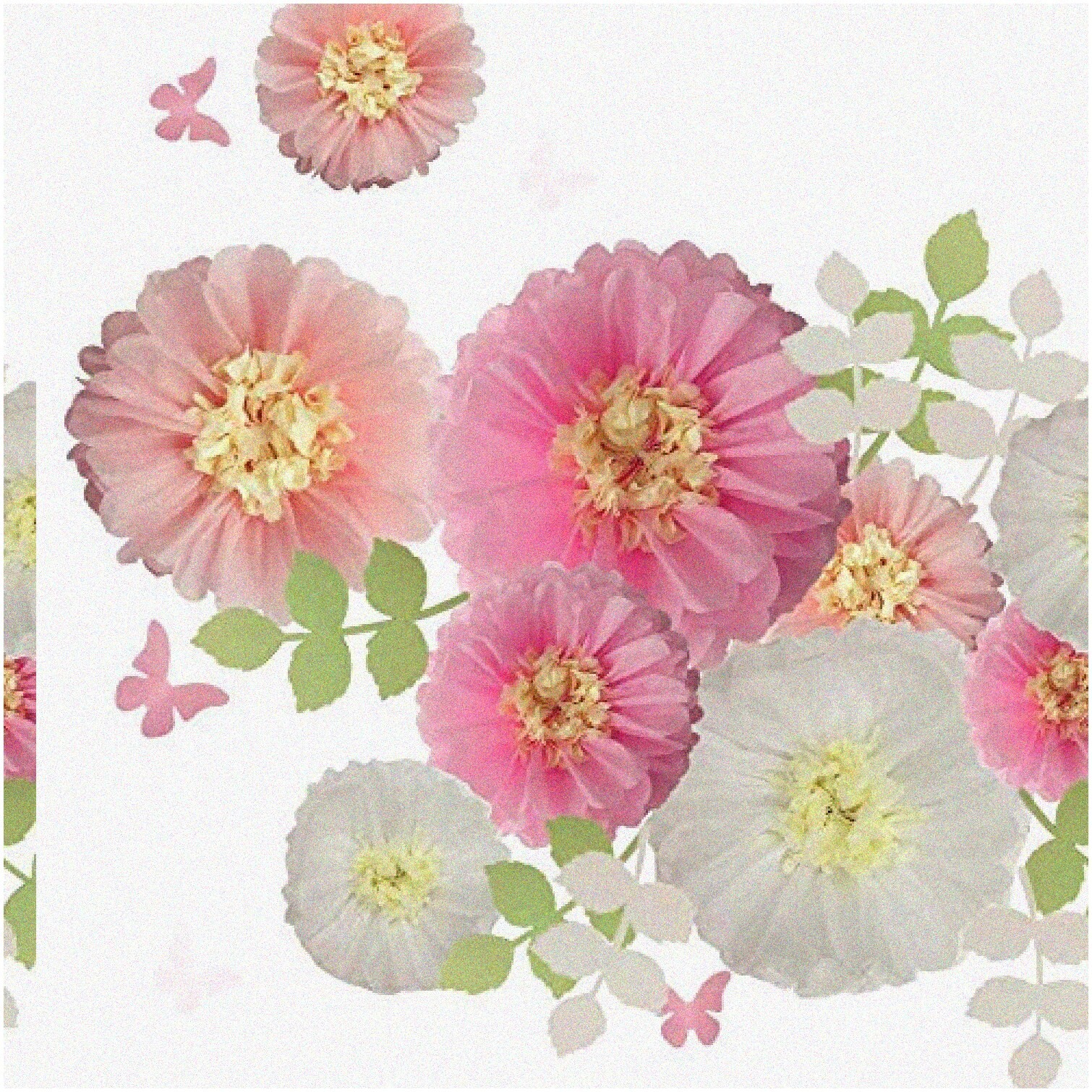 Tissue Paper Flower and Butterfly Decoration Set