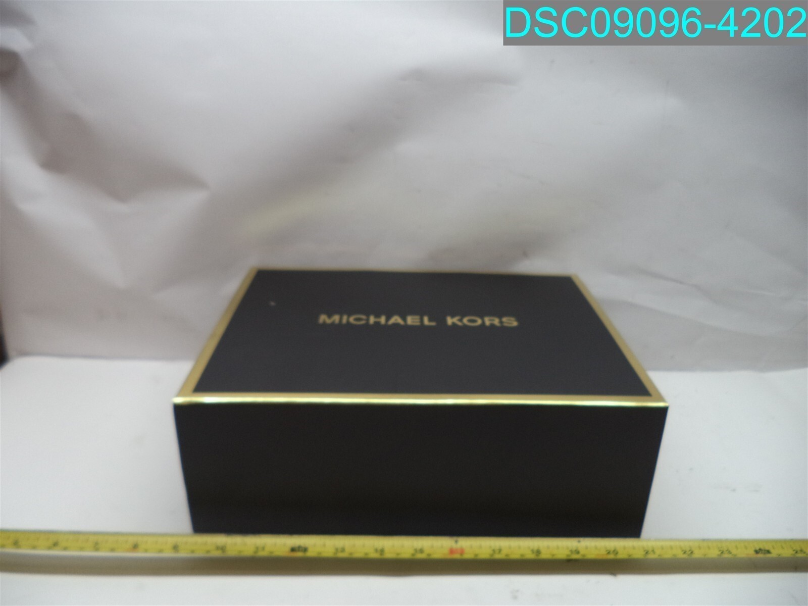 QTY=50: Michael Kors Black And Gold Gift Boxes size medium 12″L X 9″W X 4-1/2″ H