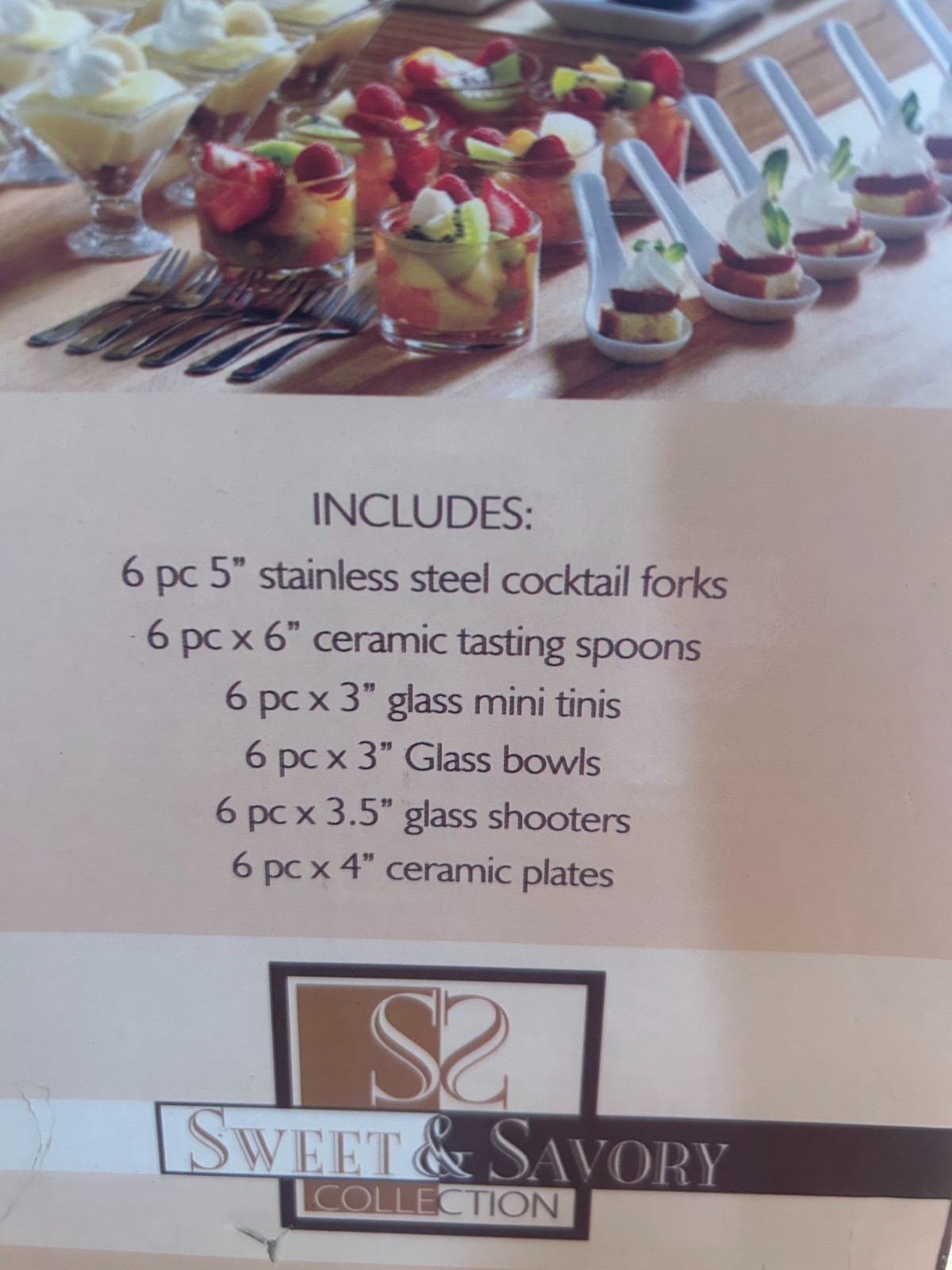 Sweet & Savory 36 Piece Tasting Party Hostess Set New In Box