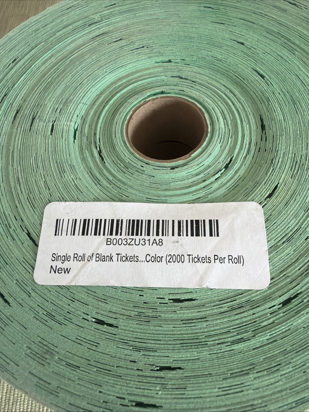 Blank Raffle Tickets 2 Single Stub Rolls of 2000 /Fun Fair Carnival Fund Raiser