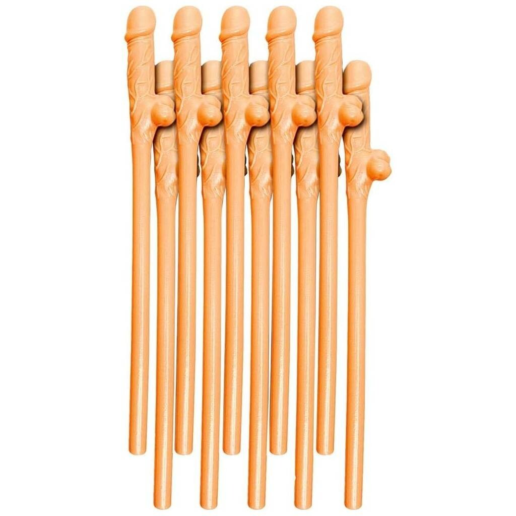 10 Pack Dicky Sipping Straws – Bachelorette Party Funny Gag Gift Favors