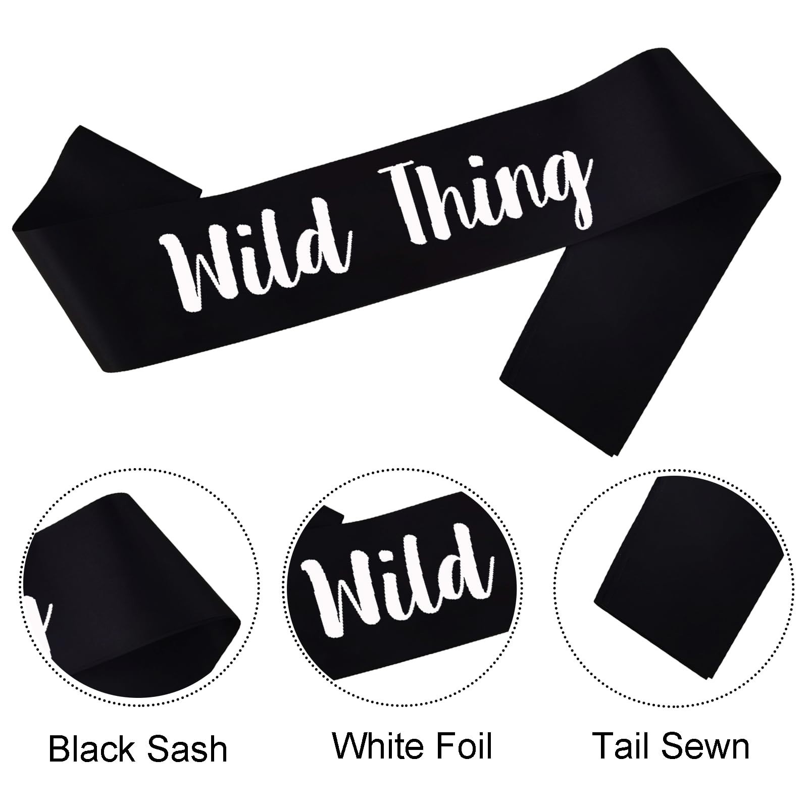 12 PCS Bachelorette Party Sashes Set, Bride & Bridesmaid Sashes, Black Decor Gif