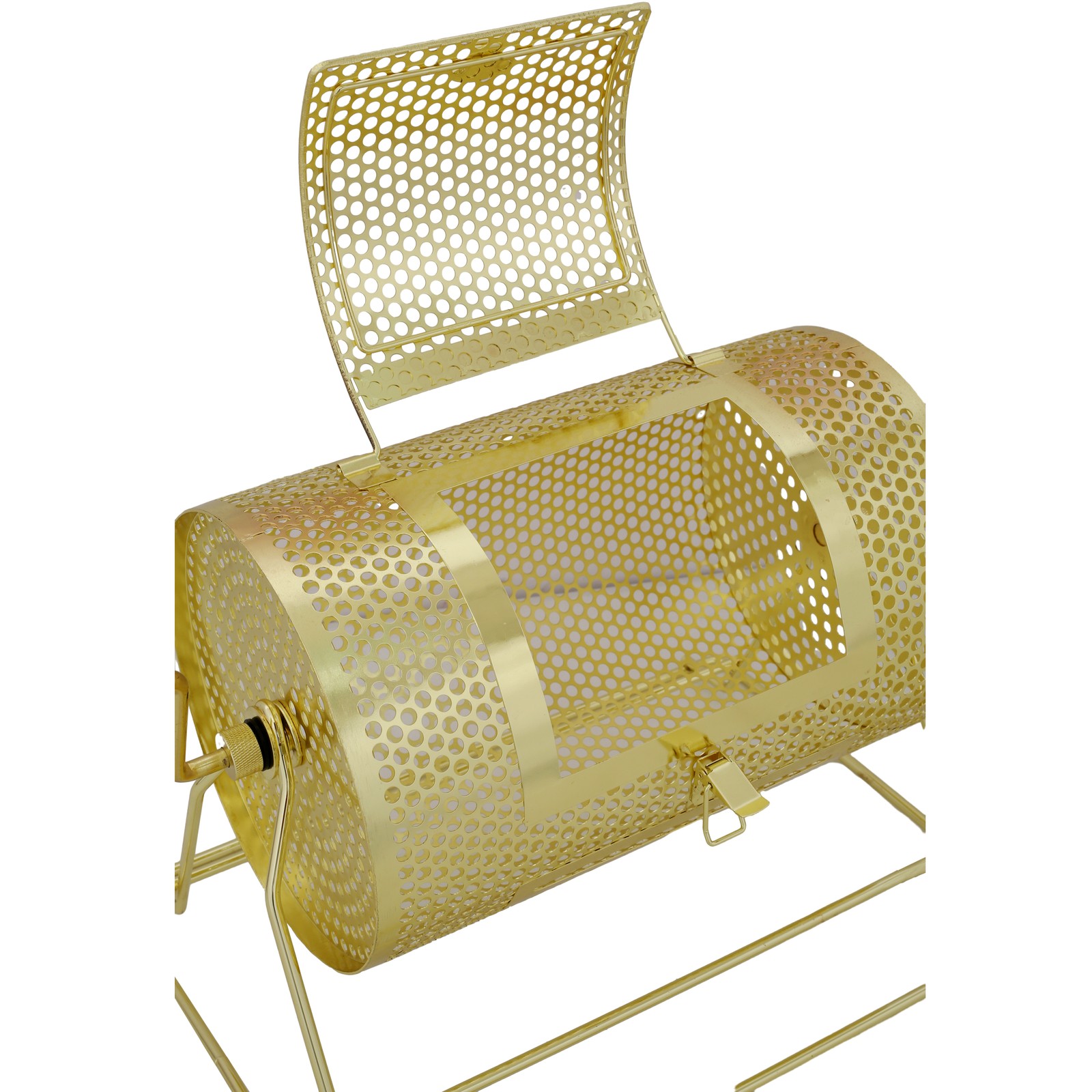 Raffle Ticket Spinner Drum 12″ x 8″ Brass Plated Holds 2500 Tickets
