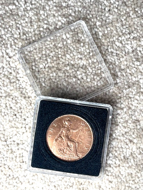 Unusual 100th Birthday Gift-1926 British UK Birth ONE PENNY Coin- Present.