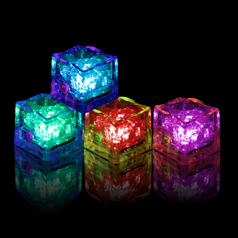 Light Up Ice Cubes for Drinks, 12~48Pack LED Ice Cubes Liquid Activated,Reusable